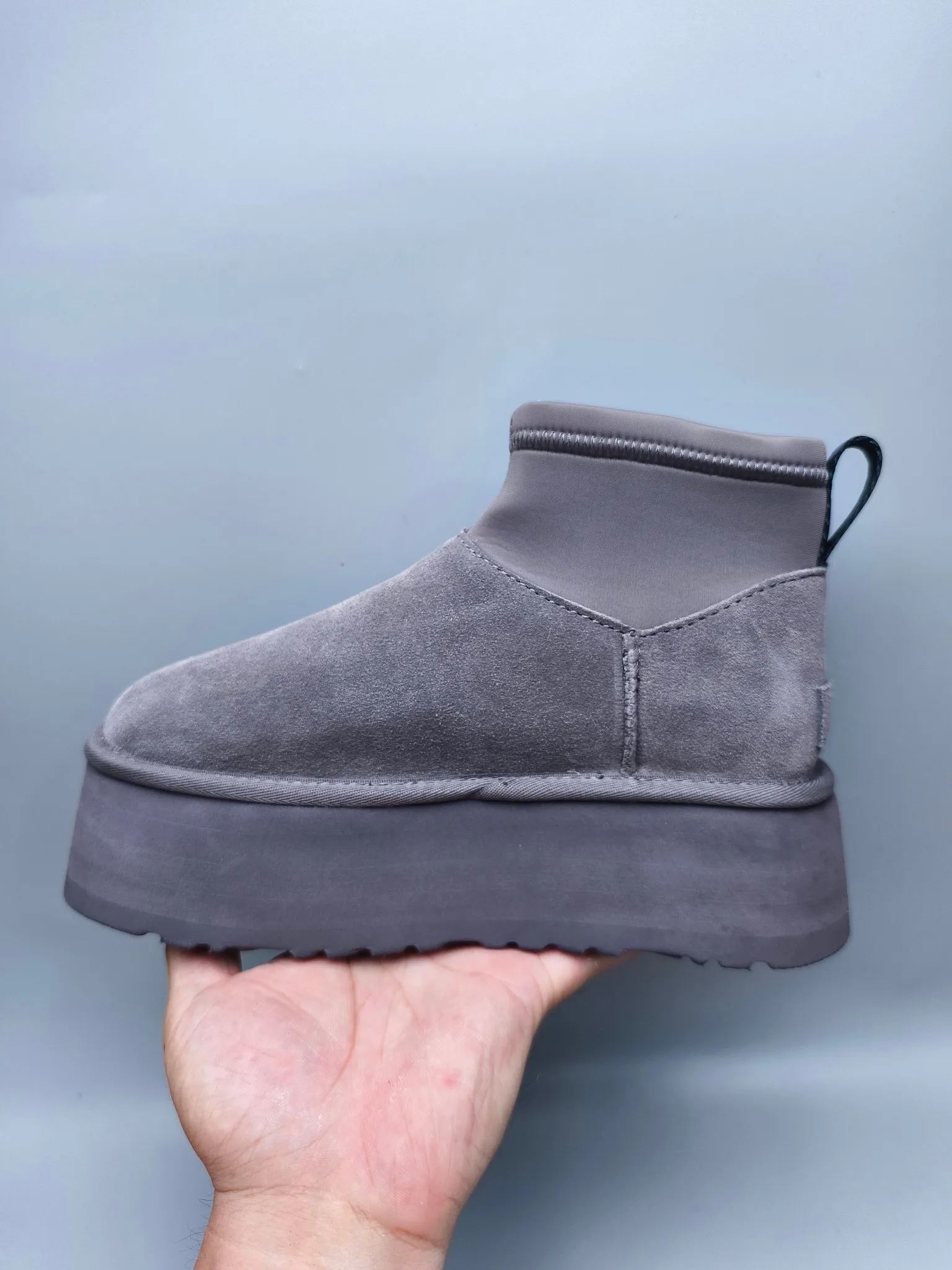 💰480 UGG sheepskin all-in-one snow boots 8170 Thick-soled elastic low-cut casual style Color: maroon black gray Size: 35-41